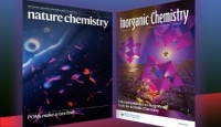 Figure 16: Research led by Gauthier Deblonde (LLNL) has recently been featured on the front covers of the journals Nature Chemistry and Inorganic Chemistry