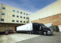 A truck in B453's loading dock area